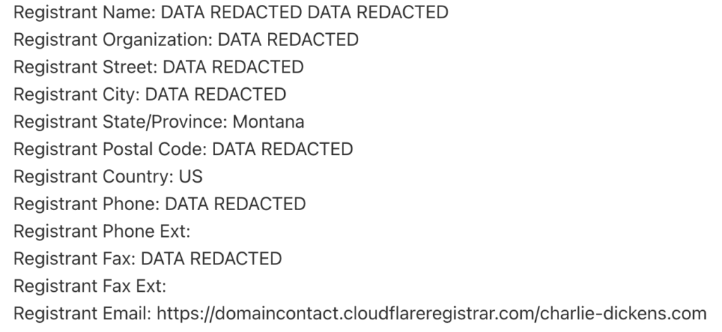 data redacted with domain privacy enabled