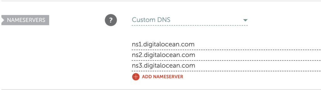 custom DNS name server setup