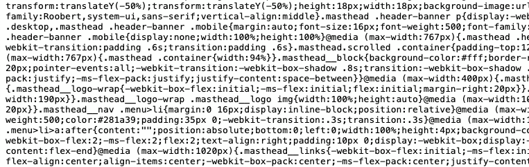 Minified css